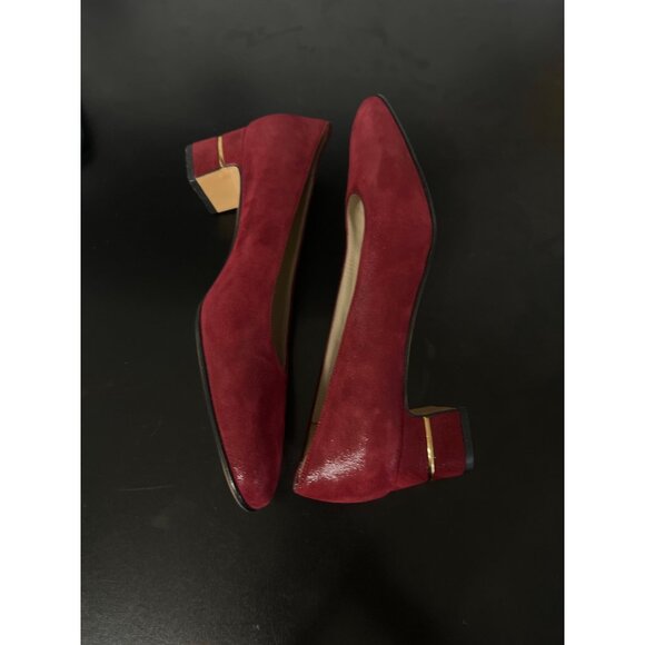 Salvatore Ferragamo Erica Suede Pump Burgundy Women’s 10 - Picture 10 of 10